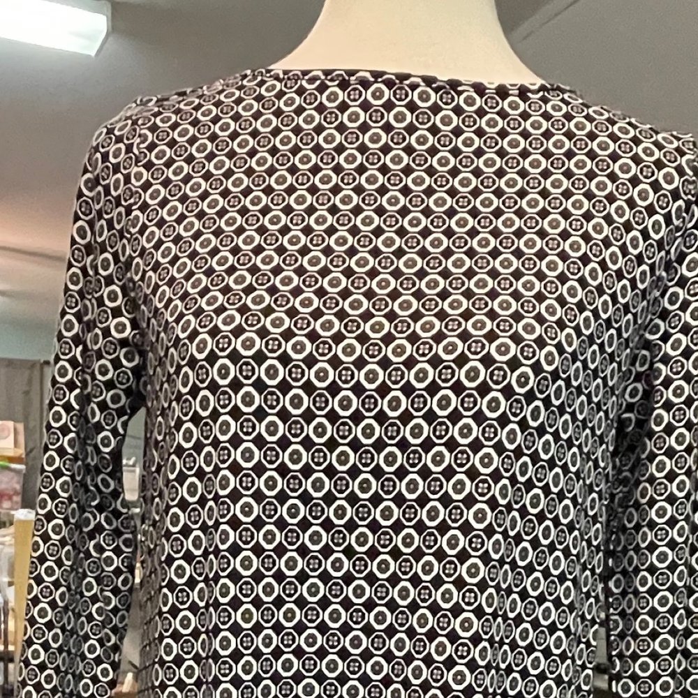 JJill Wearever collection black print dress Small